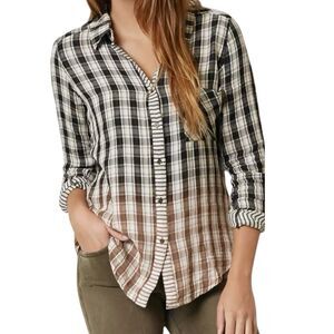 Coco + Jaimeson Womens Blouse Size Small Plaid Shirt Long Sleeve Rodeo Western